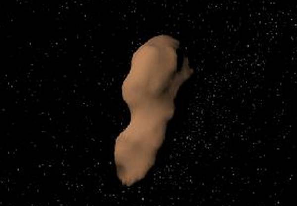 L'asteroide Toutatis (fonte: NASA)
