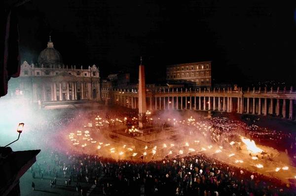 La 'Ndocciata in piazza San Pietro a Roma nel 1996