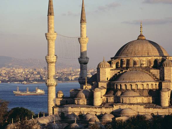 la Moschea Blu sul Bosforo a Istanbul