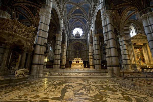 Duomo di Siena: Pavimentazione aperta al pubblico