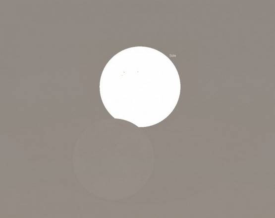 Simulazione dell'eclisse parciale di Sole, osservata da Palermo alle ore 14,20 del 3 novembre 2013 (fonte: Uai)