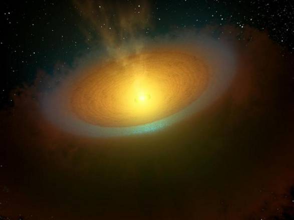 Rappresentazione artistica della culla di pianeti che circonda la stella TW Hydrae (fonte: NASA/JPL-Caltech)