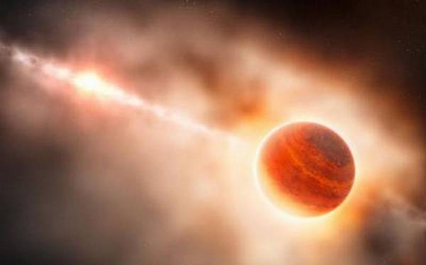 Rappresentazione artistica di un pianeta gigante in formazione (fonte: ESO/L. Calçada)