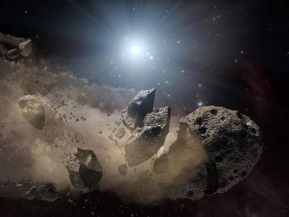 Ricostruzione artistica di impatti di asteroidi nel Sistema Solare (fonte: NASA/JPL-Caltech)