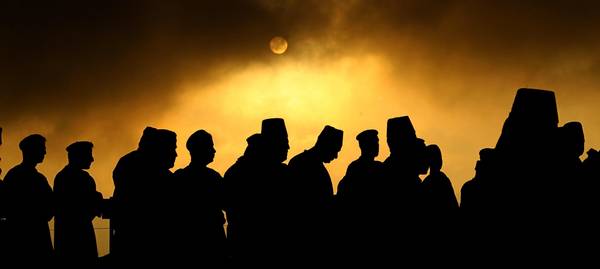I samaritani celebrano la festa di Shavuot al sorgere del sole