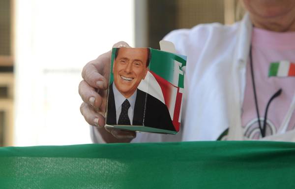 Presidio dei sostenitori di Silvio Berlusconi