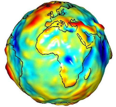 La Terra vista con gli 'occhi' dei satelliti Grace (fonte: University of Texas Center for Space Research – NASA)