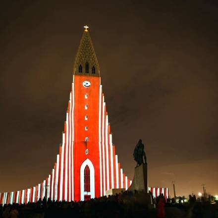 Reykjavik, le installazioni luminose del Winter Lights Festival (Foto: Ragnar Th. Sigurdsson
