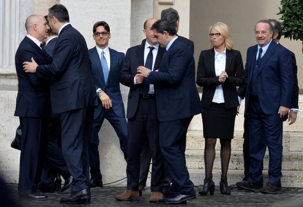 Il vicepresidente di Mediaset, Pier Silvio Berlusconi, Maria De Filippi, Clemente Mimun e  Giovanni Toti