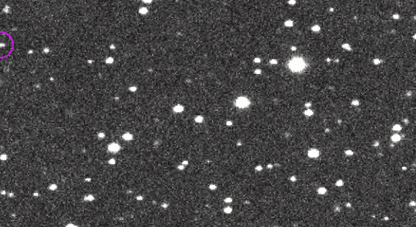 L'asteroide 2014 AA (fonte: Catalina Sky Survey, Lunar & Planetary Laboratory, University of Arizona)