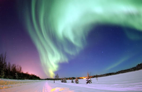 Aurora boreale in Alaska 