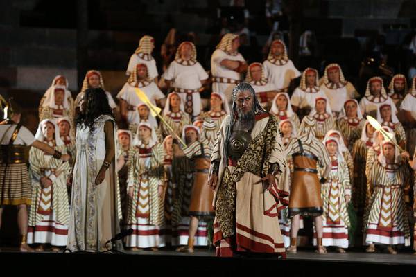 Un allestimento dell'Aida all'Arena di Verona