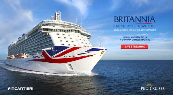 Fincantieri: a Monfalcone la'Britannia',nuova ammiraglia P&O