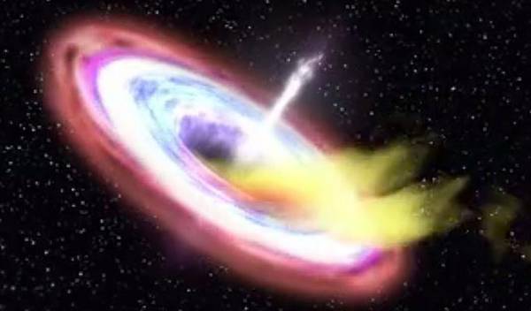 Rappresentazione artistica di un buco nero che divora la sua stella (fonte: UzaY Sitesi)