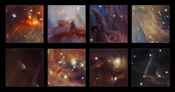 Panorama dalla nuova immagine infrarossa della Nebulosa di Orione. (fonte: ESO/H. Drass et al.)