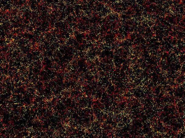 Particolare della mappa cosmica basata sull'osservazione di 1,2 milioni di galassie (fonte: Daniel Eisenstein and SDSS-III)