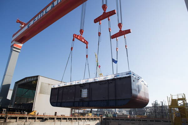 Fincantieri: al via lavori in bacino nuova nave per Viking