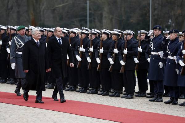 German President Gauck receives Bulgarian President Rumen Radev