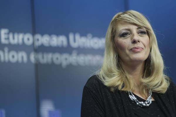 La ministra serba all'integrazione Ue, Jadranka Joksimovic, a Bruxelles
