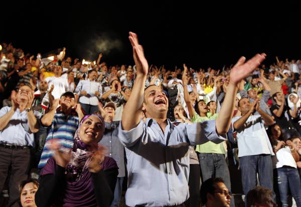 Il pubblico nella passata edizione del Jerash festival