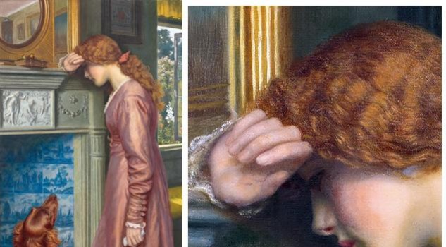 Alma-Tadema e i pittori dell'800 inglese. Collezione Perez Simon'. Al Chiostro del Bramante a Roma. Il dipinto di Arthur Hughes: Un nuage passe