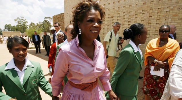 Oprah Winfrey in Sud Africa nel gennaio del 2007