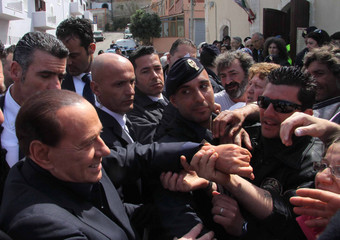 Berlusconi a Lampedusa