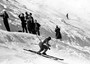 Zeno Colò in azione sulla pista di Aspen in una immagine del 18 Febbraio 1950