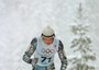 Silvio Fauner in azione durante la gara dei 30km di sci di fondo tecnica classica sulla pista di  Hakuda, durante i 18/mi giochi olimpici invernali di Nagano