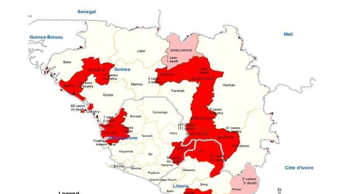 mappa Ebola