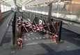 Una foto fornita dal Codacons mostra una porta fuori servizio durante un'ispazione fatta sulla nuova metro C © ANSA