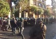 Sciopero: Polizia sgombera edificio occupato da movimenti a Roma © ANSA