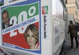 Silvio Berlusconi e la figlia Marina su un manifesto realizzato dai simpatizzanti di Forza Italia © 
