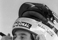 Il pilota brasiliano Ayrton Senna indossa il casco durante le prove libere del Grem Premio della  Catalogna sul circuito di Montmelo, 28 settembre 1991 © 