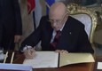 Napolitano firma le dimissioni © ANSA