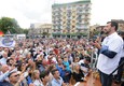 Matteo Salvini, durante il comizio elettorale a San Giovanni  La Punta, Catania © Ansa