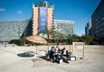 Activists stage a tax haven for more tax transparency in Schuman © 