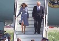Trump in Belgio, Melania sbarca in grigio © ANSA