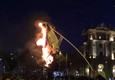 Ncc in piazza bruciano manichino di Di Maio impiccato © ANSA