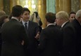 Siparietto Macron, Johnson, Trudeau che scherzano su Trump © ANSA
