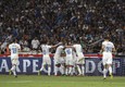>>>ANSA/ Tris Italia alla Grecia, già fuga azzurra per l'Europeo - Italy's players celebrate after scoring against Greece, during the Euro 2020 group J qualifying soccer match between Greece and Italy at Olympic stadium in Athens, Saturday, June 8, 2019. © ANSA