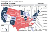 Usa 2016, la mappa del voto GRAFICA (ANSA)
