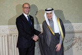 Alfano accoglie il collega saudita Adel Al Jubeir (ANSA)