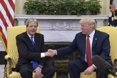 Gentiloni incontra Trump alla Casa Bianca (ANSA)