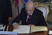 Napolitano firma le dimissioni