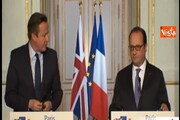 Hollande: 'La Gran Bretagna si unisca ai raid sulla Siria'