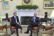 Obama accoglie Renzi nello studio ovale, 'Buongiorno'