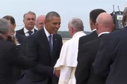 Papa a Washington accolto da Obama e Michelle