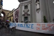 A Napoli striscione contro violenze al rione Sanita'