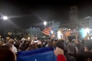 Festa in plaza Catalunya a Barcellona
